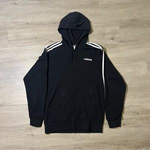 Adidas Black Zip Up Sweatshirt - M